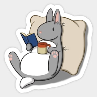 Bunny And Book Sticker